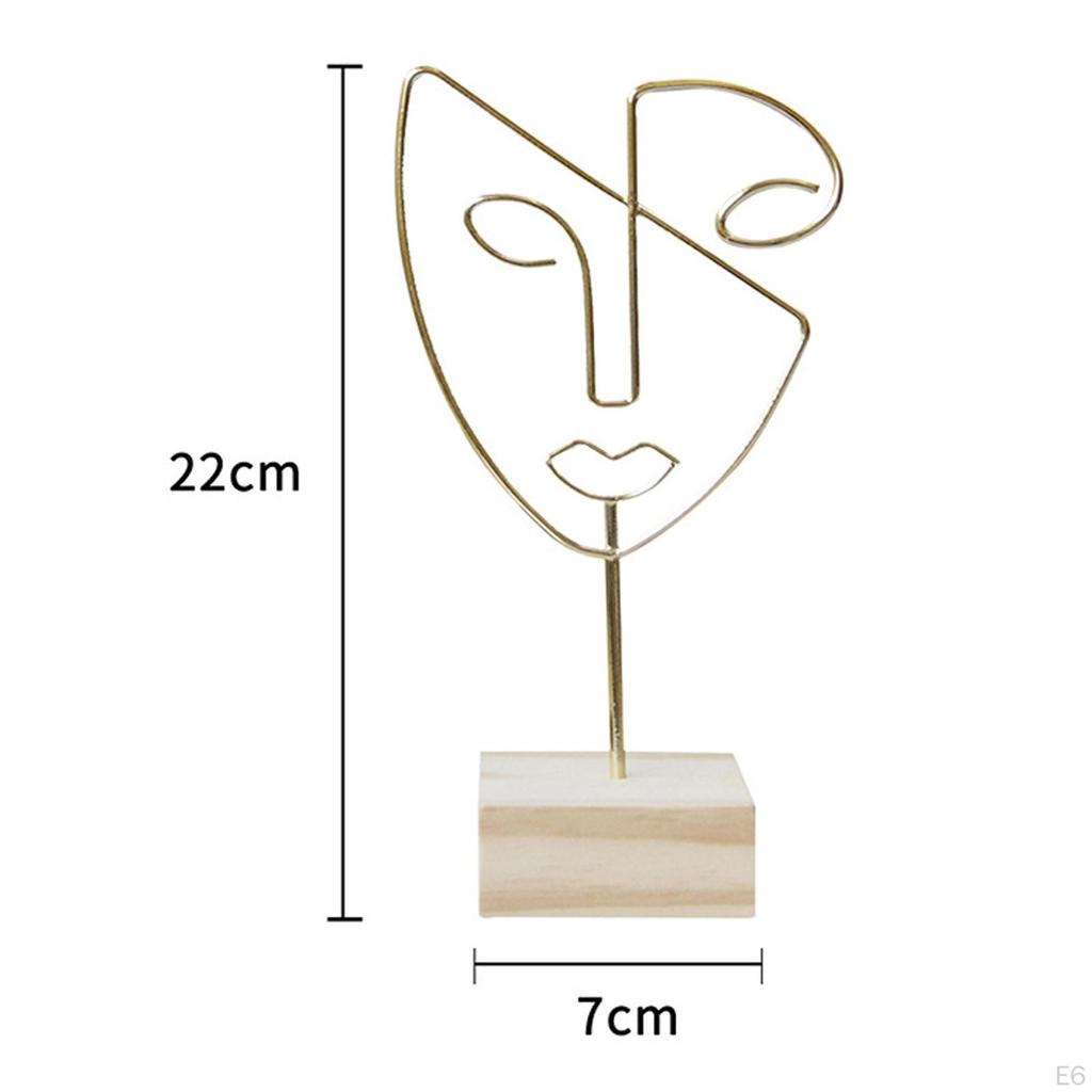 Jewelry Display Rack Face Outline Sculpture Nordic for Shop Ornament Desktop
