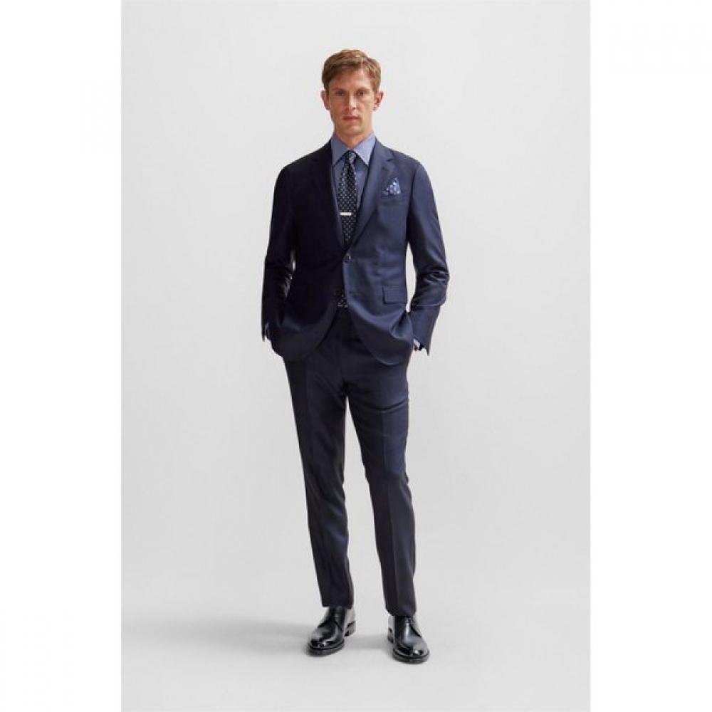 Boss 30  Off Burnished Leather Italian Made Derby Shoes Black  50506009001 