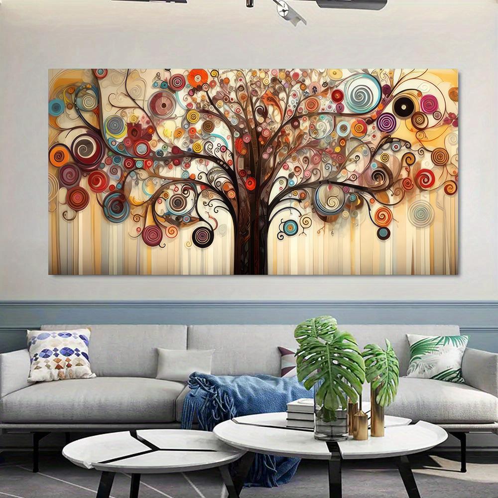 Tree Of Life Scenic Art Wall Art, Modern Canvas Printed Wall Art Pictures, Living Room Bedroom Home Decor Paintings