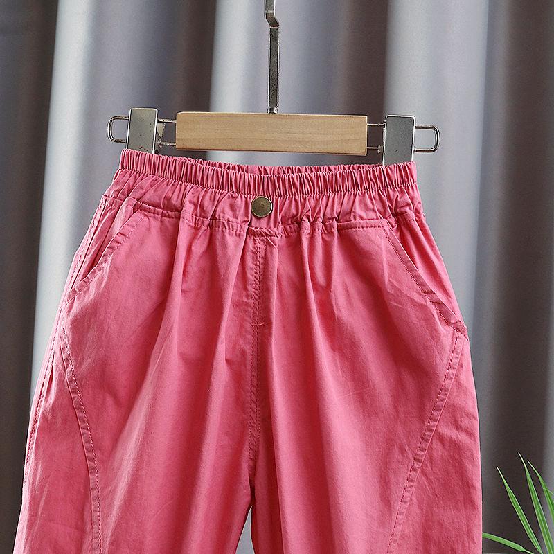 Girls' Pants Summer Thin Cotton Sports Pants Girls' Pants Baby Mosquito Proof Pants Summer Lantern Pants