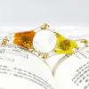 Dried Flower Resin Book Page Holder Thumb Ring Page Holder Handmade Clear Flower Bookmark Reading Accessories for Readers Book Lovers