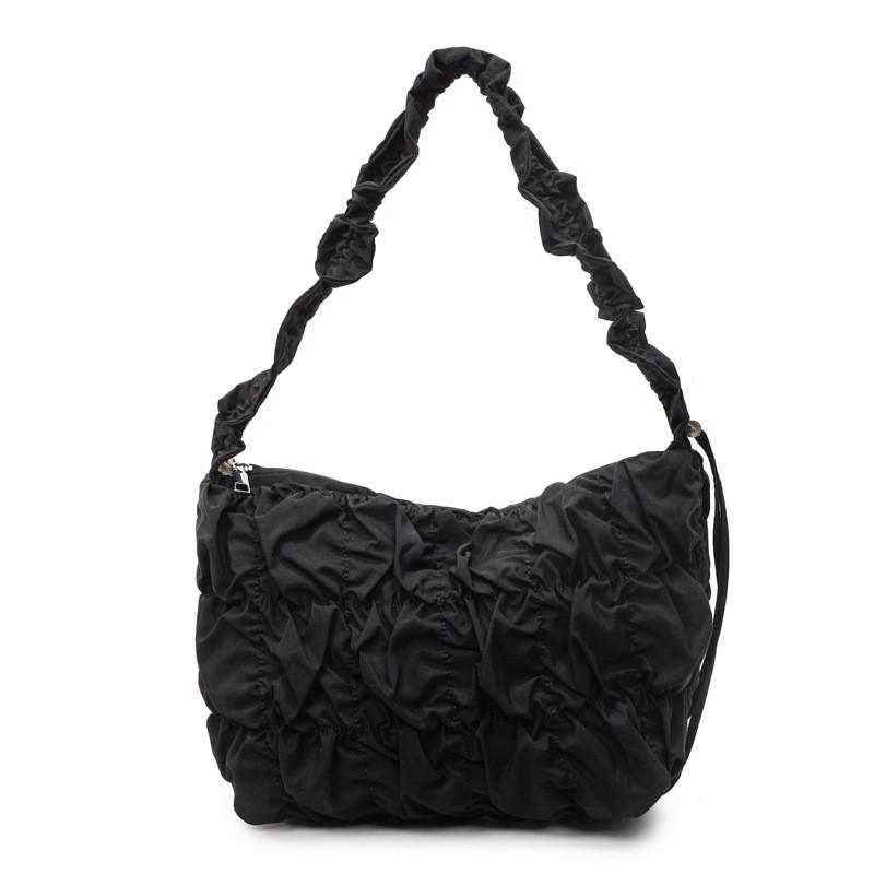 Simple Water Deli Shape Nylon Crossbody Bag With Zipper Pouch For Daily Use