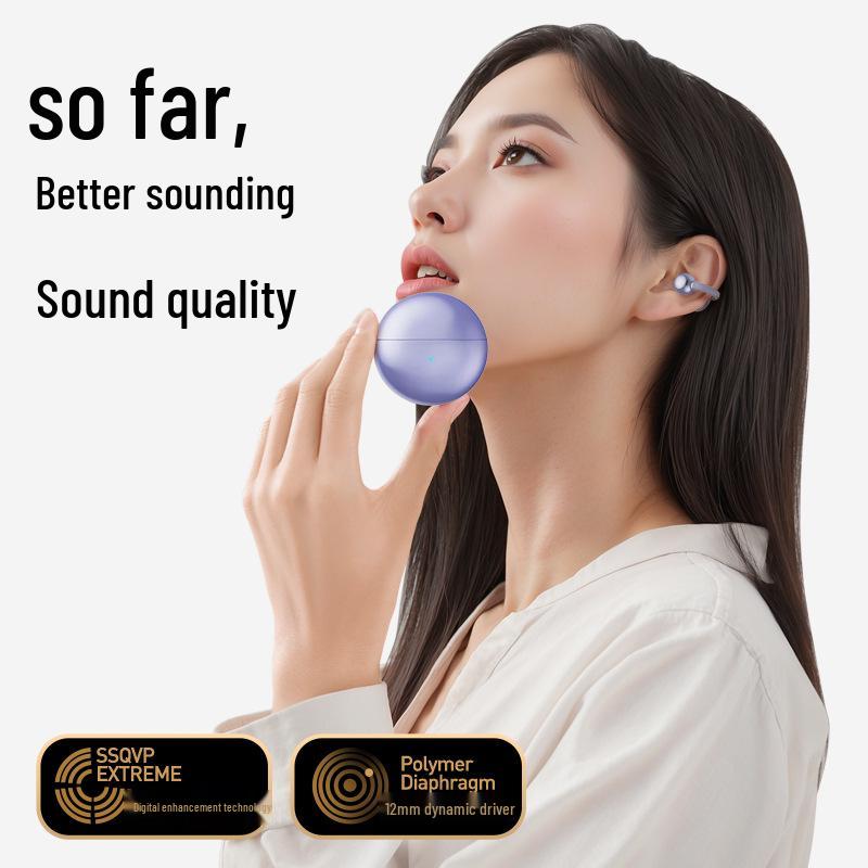 Wireless Bone Conduction Ear-Clip Bluetooth Headphones for Apple & Sony (2025 Model Q72)