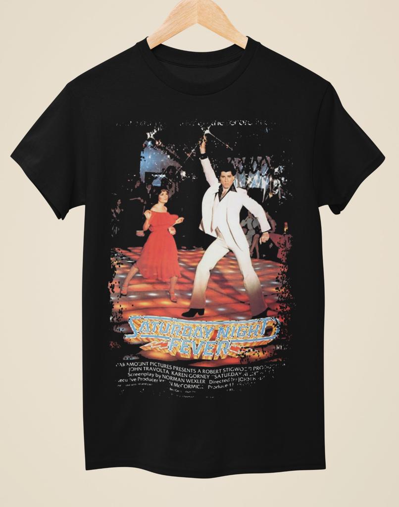 Saturday Night Fever - Movie Poster Inspired Unisex Black T-Shirt