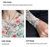 Retro Floral Print Mesh Women's Long Sleeve Sun Protection T-Shirt