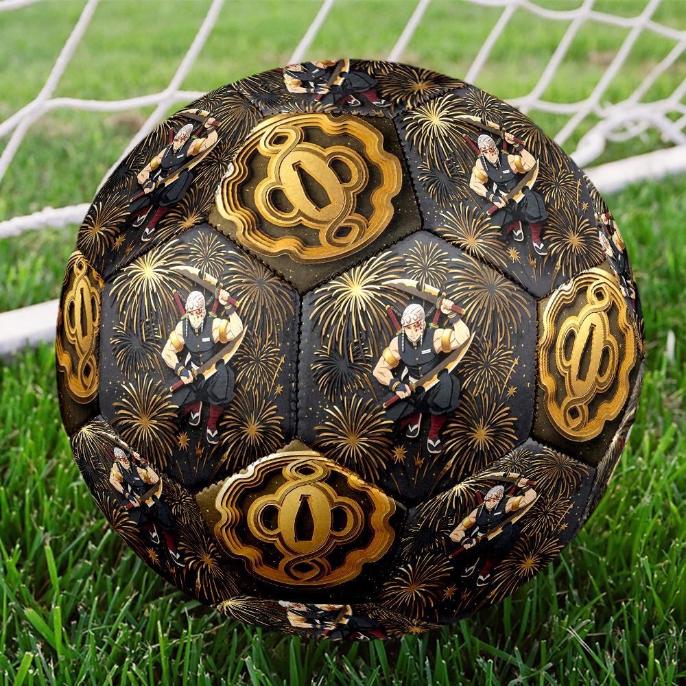 1pc Demon Slayer Kimetsu No Yaiba Football Soccer Ball Size 5 Indoor Soccer Ball Fashion Colorful  Backyard Game -Great For Sports Fans Gift HE11