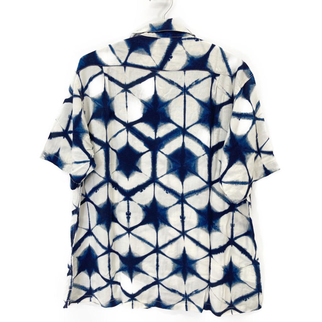 HOUSTON Off-white rayon wool aloha shirt 41249 tops L Off-white/blueUsed