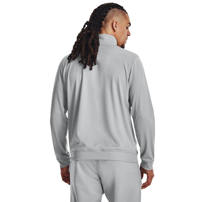 Under Armour Solid Color Stand Collar Fitted Long Sleeve Jacket Men Jackets Gray 1329293-011