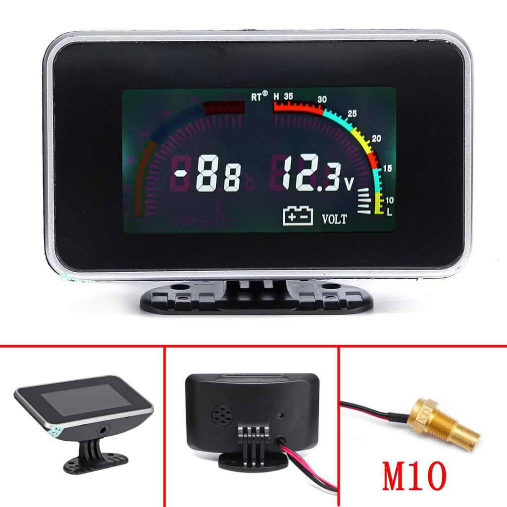 2 в 1 автомобильный датчик температуры воды + вольтметр автомобильный ...