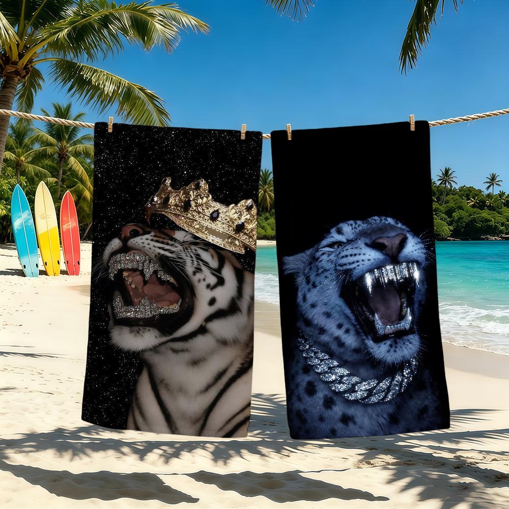 Animal Cool Diamond Towel For Outdoor Camping Beach Towel Super Absorbent Quick-Drying Summer Towel
