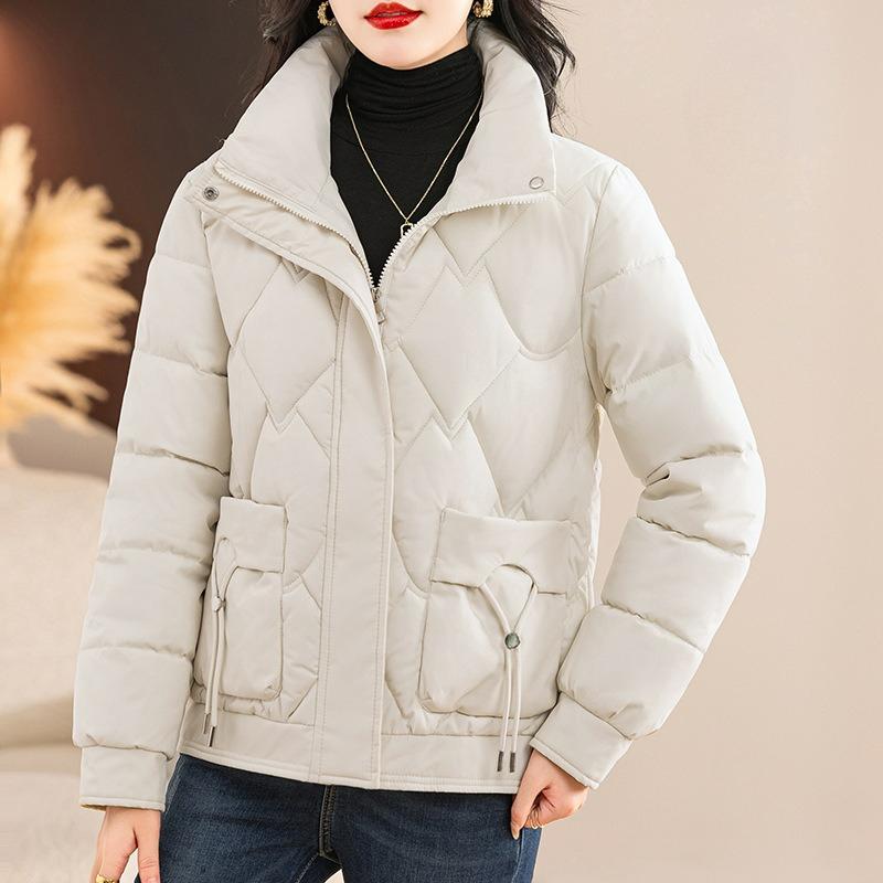 Down Padded Jacket Women's Short Small Padded Jacket Loose Thickened Stand-up Collar Winter Padded Jacket