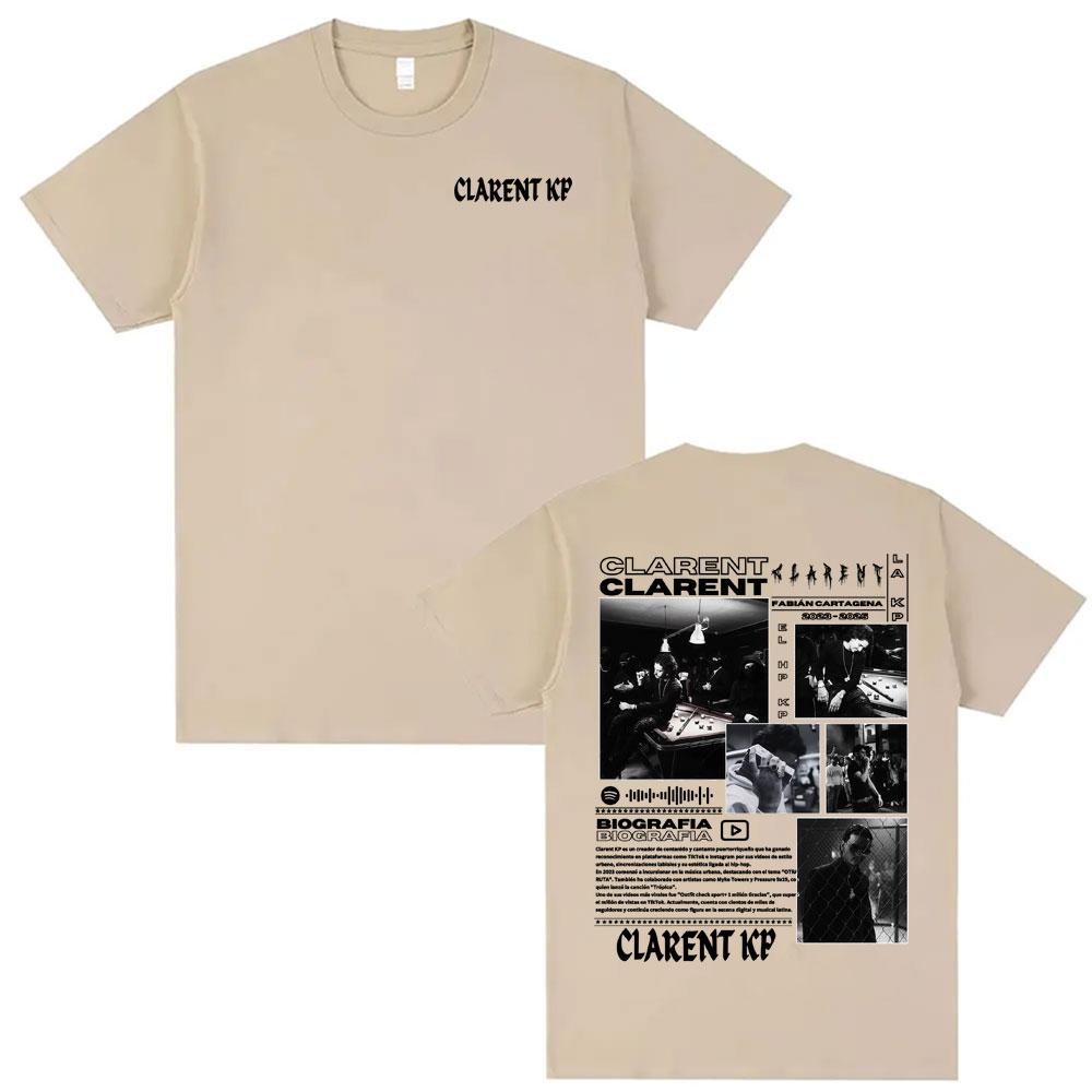 Rapper Clarent Kp Album Tour 2026 Cover T Shirt Mens Clothing Fashion Vintage Style Tshirts Cotton Casual Short Sleeve Tshirt