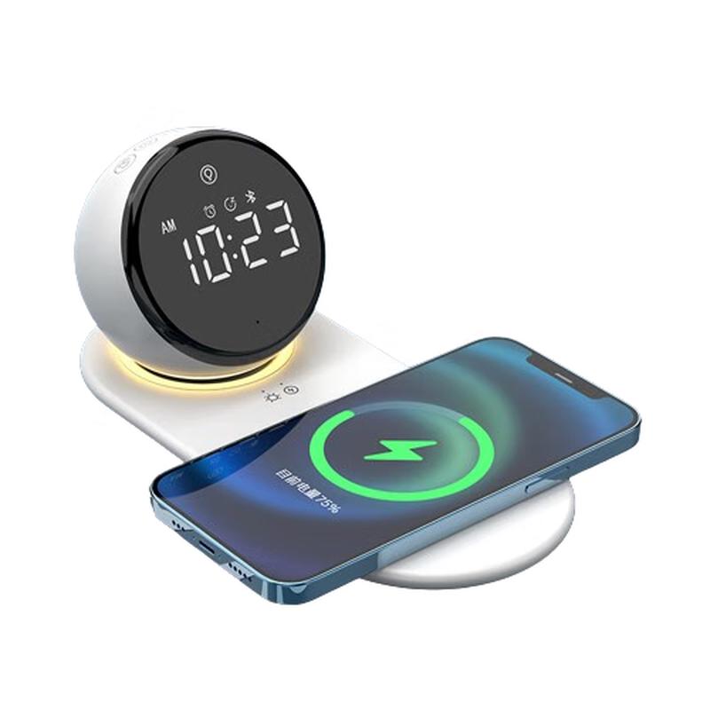A8 Wireless Charging Clock Bluetooth Speaker