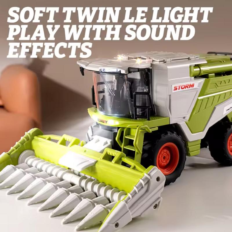 High Simulation Farm Tractor Toy Movable Joint Inertial Driving Harvester Truck Model Fall Resistance Vehicle Toy Farm Truck Toy