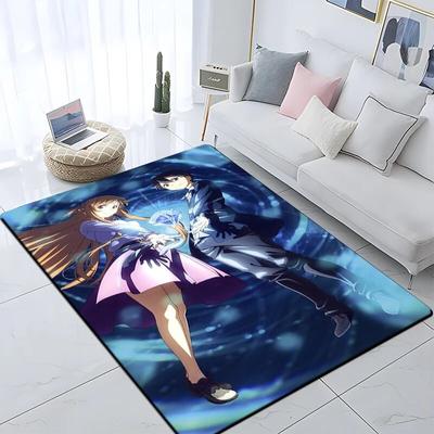 Hot Anime SAO Sword Art Online Modernes Haus Wohnzimmer Bodenmatte Schlafzimmer Teppich Poster Matte Muster Dekorativer quadratischer Teppich Geschenk