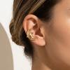 Silver C Shape Ear Cuff Flower Starfish Shell Ring Clip Hip Hop Stud Earrings Women