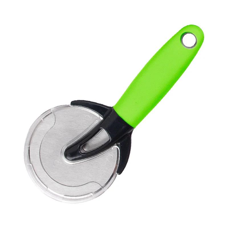 Hot sale Stainless Steel Black Abs Handle Pizza Wheel Cutter With Protective Cover