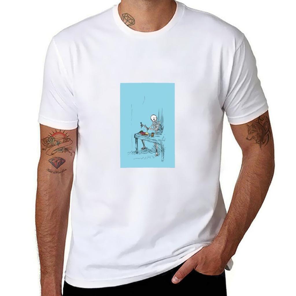 Confused Skeleton TShirt Outdoor Working TShirt