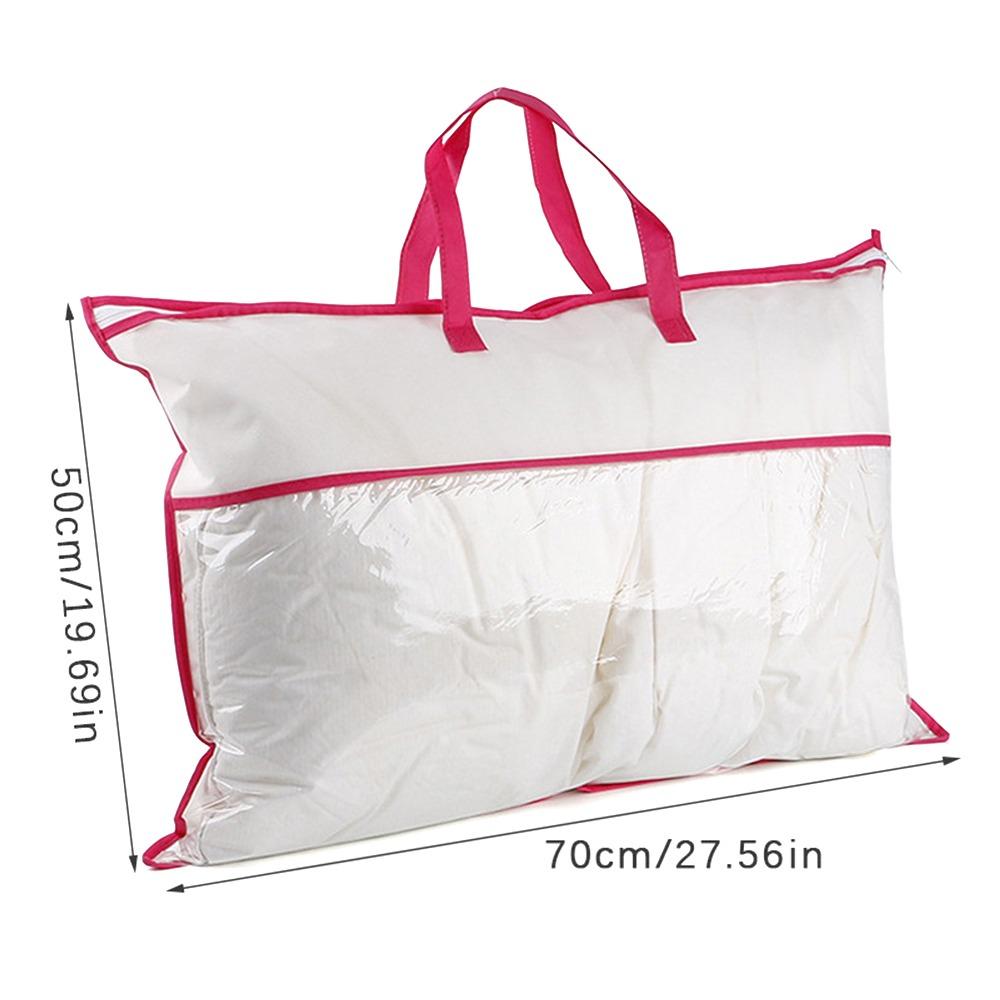 With Zipper Pillow Storage Bag Non-woven Tote Bag for Storing Pillows and Blankets
