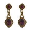 Pendientes de Botón de Alta Gama Estilo Antiguo, Pendientes Retro Desgastados, Elegantes Pendientes de Horquilla de Plata