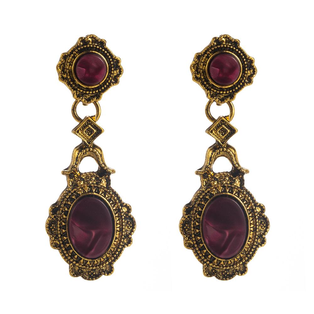 Pendientes de Botón de Alta Gama Estilo Antiguo, Pendientes Retro Desgastados, Elegantes Pendientes de Horquilla de Plata