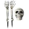 Halloween Skeleton Stakes Realistic Stake, Spooky Skull Hand Yard Atmospheric Horror Lawn Accents Sign for Outdoor Garden Graveyard Decor Waterproof