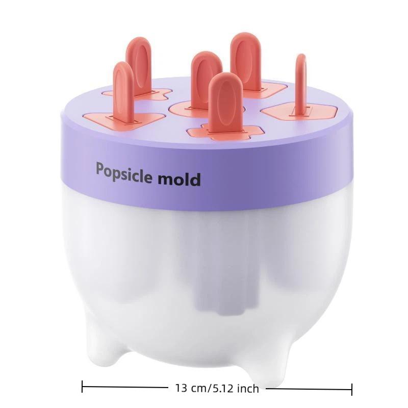 Food Grade Popsicle Mold With 6 Cavities Easy Release For Homemade Summer Ice Lollies For Kids And Family