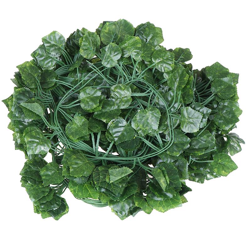 Green Silk Artificial Grape Hanging Leaf For Home Wedding Garden Party Decor