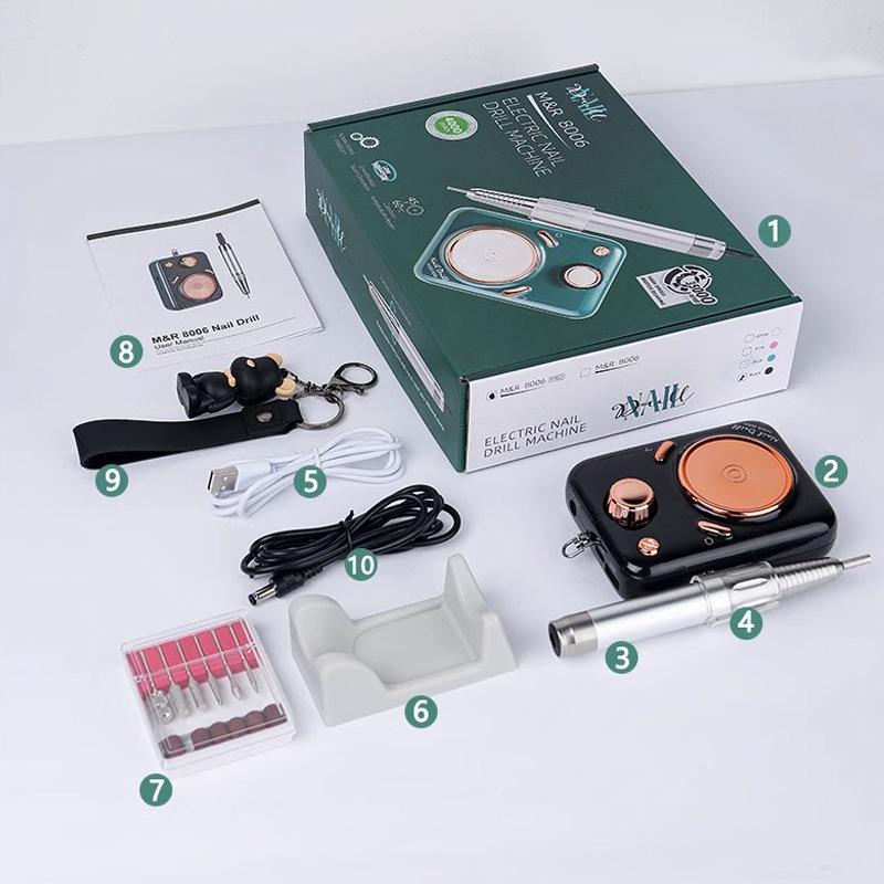 

Rechargeable Portable Nail and Skin Grinder with Heating Function