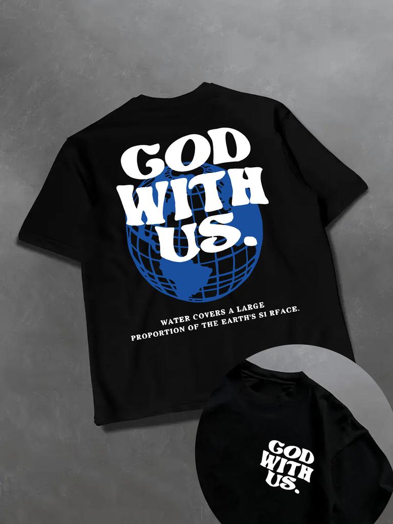 Creative Style Earth Letter Print 100 Cotton Men Woment Tshirt Summer Autumn Daily Outdoor Sports Casual Street Short Sleeve