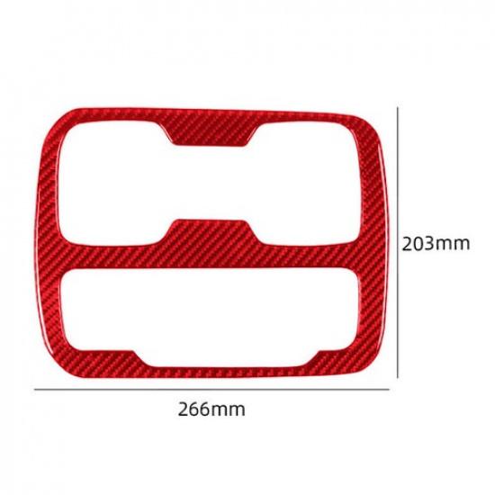 Red Carbon Fiber Interior Gear Shift Cover Trim For Colorado/Canyon 2015-