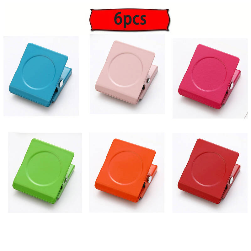 6PCS Magnetic Clips for Office & Fridge - Colorful Document & Photo Organizer, Home/Kitchen Use, Ideal Christmas Gift