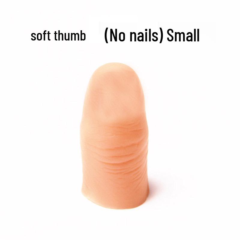 Magic Thumb Tip Silk Vanish Prop - White Fake Finger for Close-up Illusions
