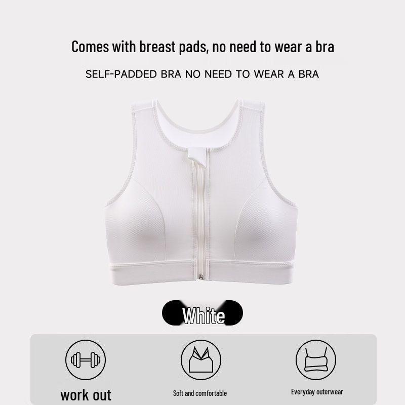 Plus Size High-Impact Front Zip Sports Bra for Women 3XL (165-185 jin) 42/95ABC