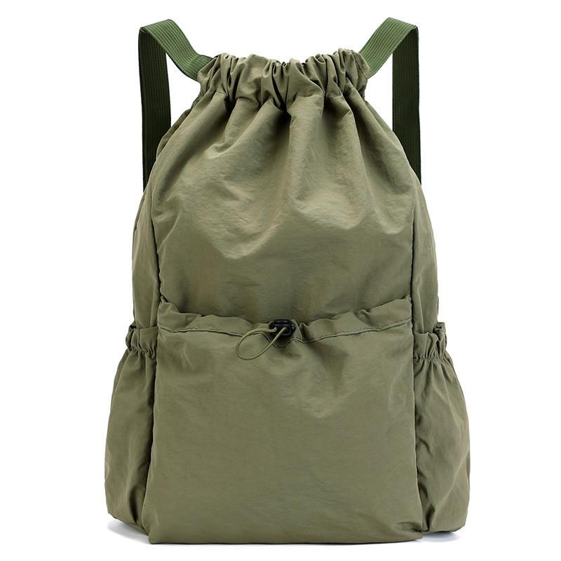 Zaino Sportivo Coulisse in Poliestere Per Uomini Donne Viaggio Outdoor Leggero Impermeabile Borsa Portaoggetti