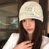 Hollow Flower Knitted Caps Hand-woven Beanies Cap Korean Sequin Crochet Hat  Streetwear