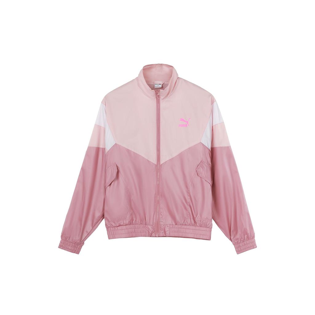 Puma Modern Sports Tfs Full-Zip Color Block Woven Retro Sports Jacket Women Jacket Pink Purple 599154-16