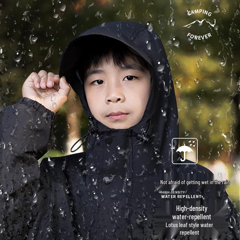 Kids' Full-Length Raincoat with Backpack Space - Heavy Rain Protection for Primary School Girls & Boys, Durable Oxford Cloth