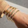 Youthway Luxury Zircon Tennis Bracelet For Women Minimalist 18K Gold Plated Stainless Steel Bracelet Fashion Jewelry Gift