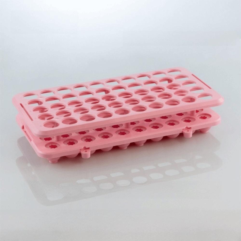 18mm Holes Test Tube Rack 50-Slot Sampling Tube Rack Centrifuge Tube Rack for 5mL 10mL 15mL Tubes