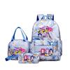 Demon Hunters Three-Piece Children'S School Bag Large Capacity 3D Digital Color Printing Kindergarten School Bag Meal Bag Pencil Bag