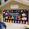 2D Regreso a Clases Backdrop, Colorful Spanish Classroom Photography Background