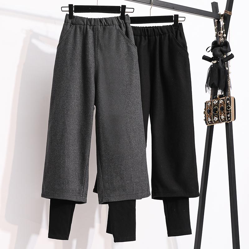 DIMANAF Plus Size New Winter Autumn 2025 Women Long Pants Loose Casual Thick Elastic Waist Vintage Lady