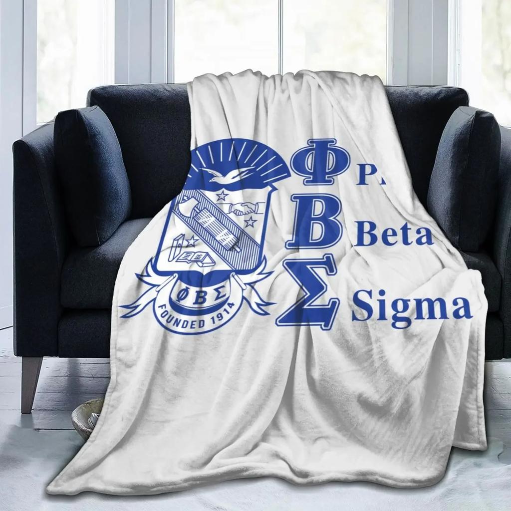 3D Print Phi Beta Sigma Fraternity PBS Blanket Soft Sofa Cover Throw Blanket Fleece Tapestry Warm Bed Blankets for Bedroom Couch