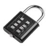 Black Combination Padlock Password Locks 8 Digit Waterproof Combination Lock For Suitcase Bag Package Cabinet Locker Window