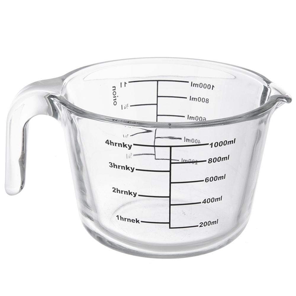 Miarka Kuchenna Szklana Duża Kubek Do Odmierzania Produktów Spożywczych 1L