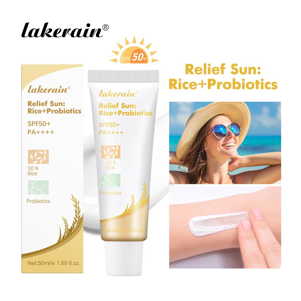 

Lakerain Rice Sun Block SPF50+ Солнцезащитный крем для восстановления кожного барьера, защита от чувствительной жирности, контроль за влагой, изоляция