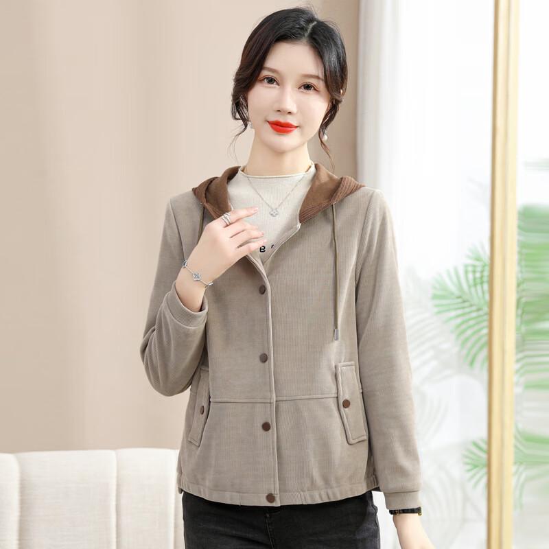 Women's Corduroy Hooded Jacket