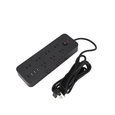 Steckdosenleiste mit USB-Anschlüssen PD Schnellladung 3 USB 1 Typ C 14 AC-Steckdosen Schreibtisch-Ladestation mit 3m Verlängerungskabel für Zuhause