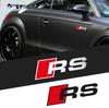 Fashion PVC Car Sticker Body RS Logo Door Window Side Fender Rear Trunk Decoration Decal Center Cover For  Nlux7 Quattro Sline RS
